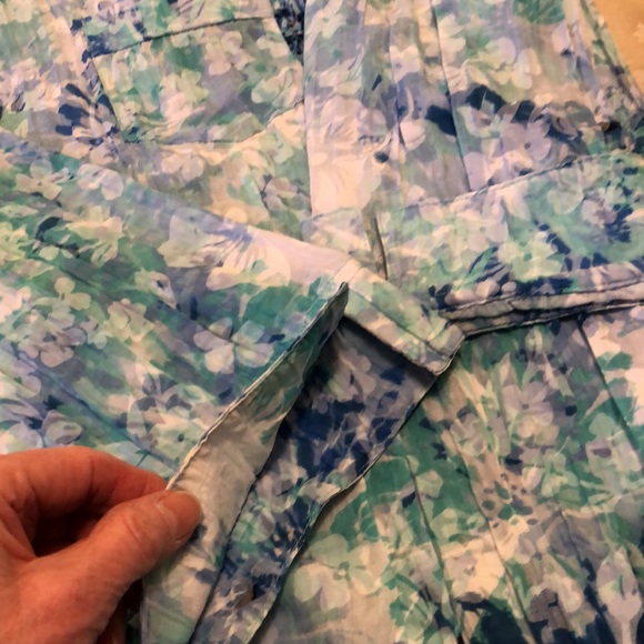 ALIA NWT SIZE 18  SOFT 3/4 SLEEVE AQUA DENIM FRONT POCKETS ROUNDED COLLAR #025 - Picture 10 of 12